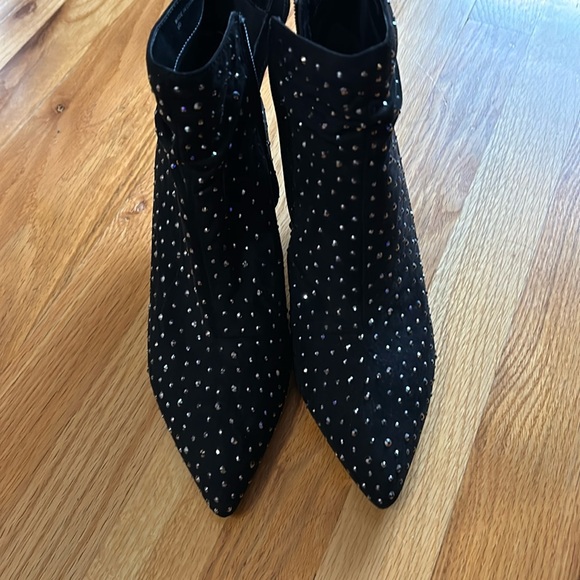NWOT Nina Suede and Bling Booties - Picture 1 of 5